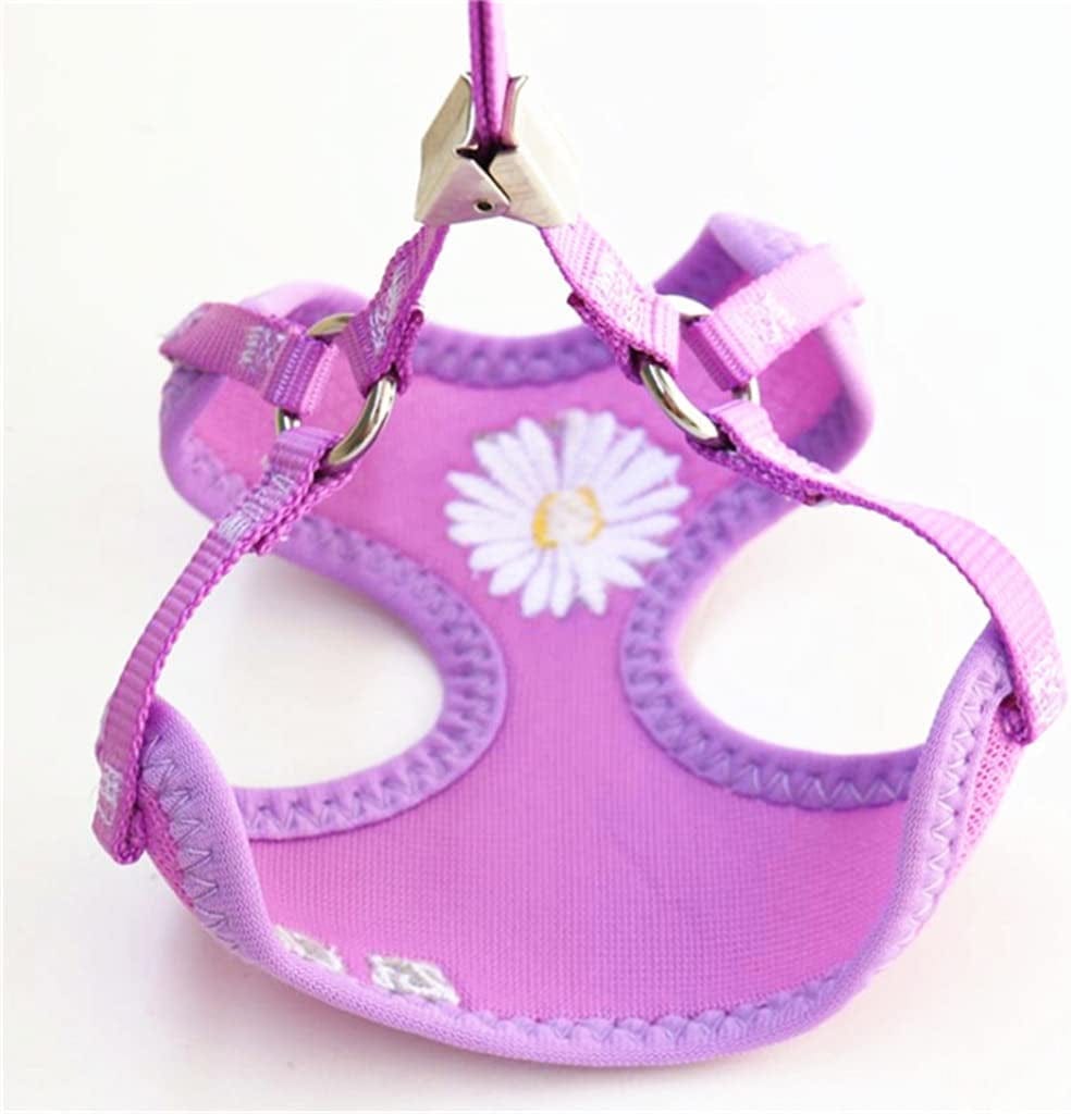 SXNBH Pet Vest with Flower Small Dog Harness and Leash Set Mesh Cushion Pet Rope Pet Supplies Animals & Pet Supplies > Pet Supplies > Dog Supplies > Dog Apparel chuju   