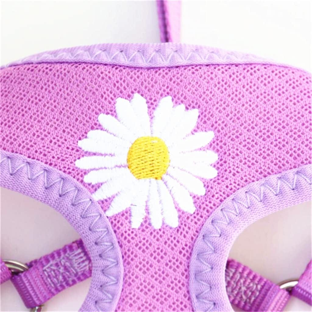 SXNBH Pet Vest with Flower Small Dog Harness and Leash Set Mesh Cushion Pet Rope Pet Supplies Animals & Pet Supplies > Pet Supplies > Dog Supplies > Dog Apparel chuju   