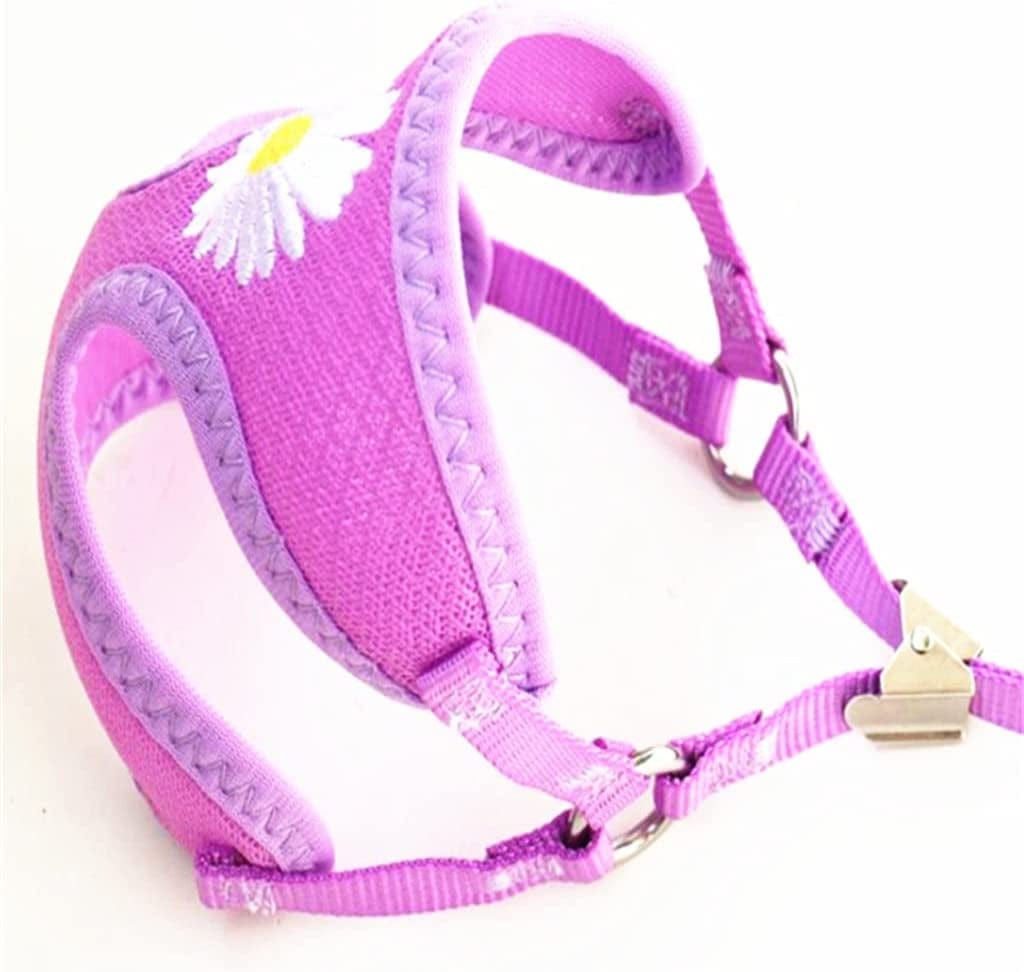 SXNBH Pet Vest with Flower Small Dog Harness and Leash Set Mesh Cushion Pet Rope Pet Supplies Animals & Pet Supplies > Pet Supplies > Dog Supplies > Dog Apparel chuju   