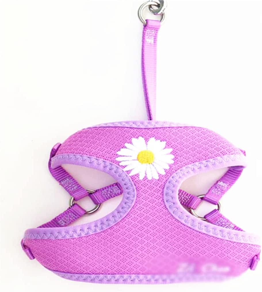 SXNBH Pet Vest with Flower Small Dog Harness and Leash Set Mesh Cushion Pet Rope Pet Supplies Animals & Pet Supplies > Pet Supplies > Dog Supplies > Dog Apparel chuju   