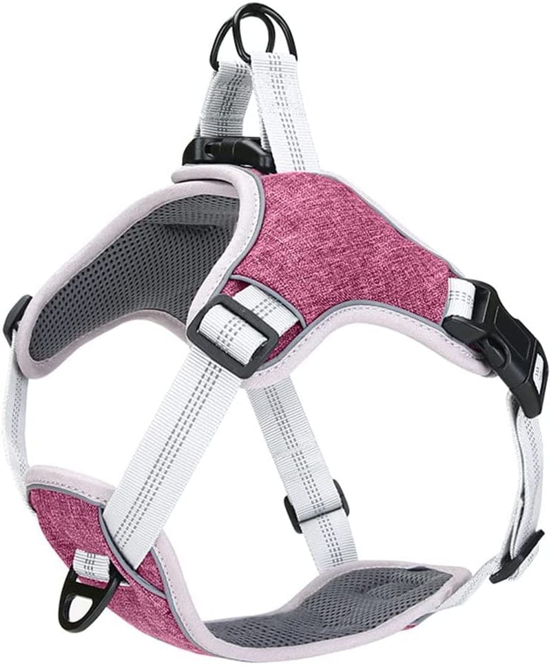 Tangpan Oxford No Pull Dog Harness, Adjustable Reflective Pet Vest Harness with 2 Metal Clips (Purple,S) Animals & Pet Supplies > Pet Supplies > Dog Supplies > Dog Apparel TangPan Purple XX-Large 