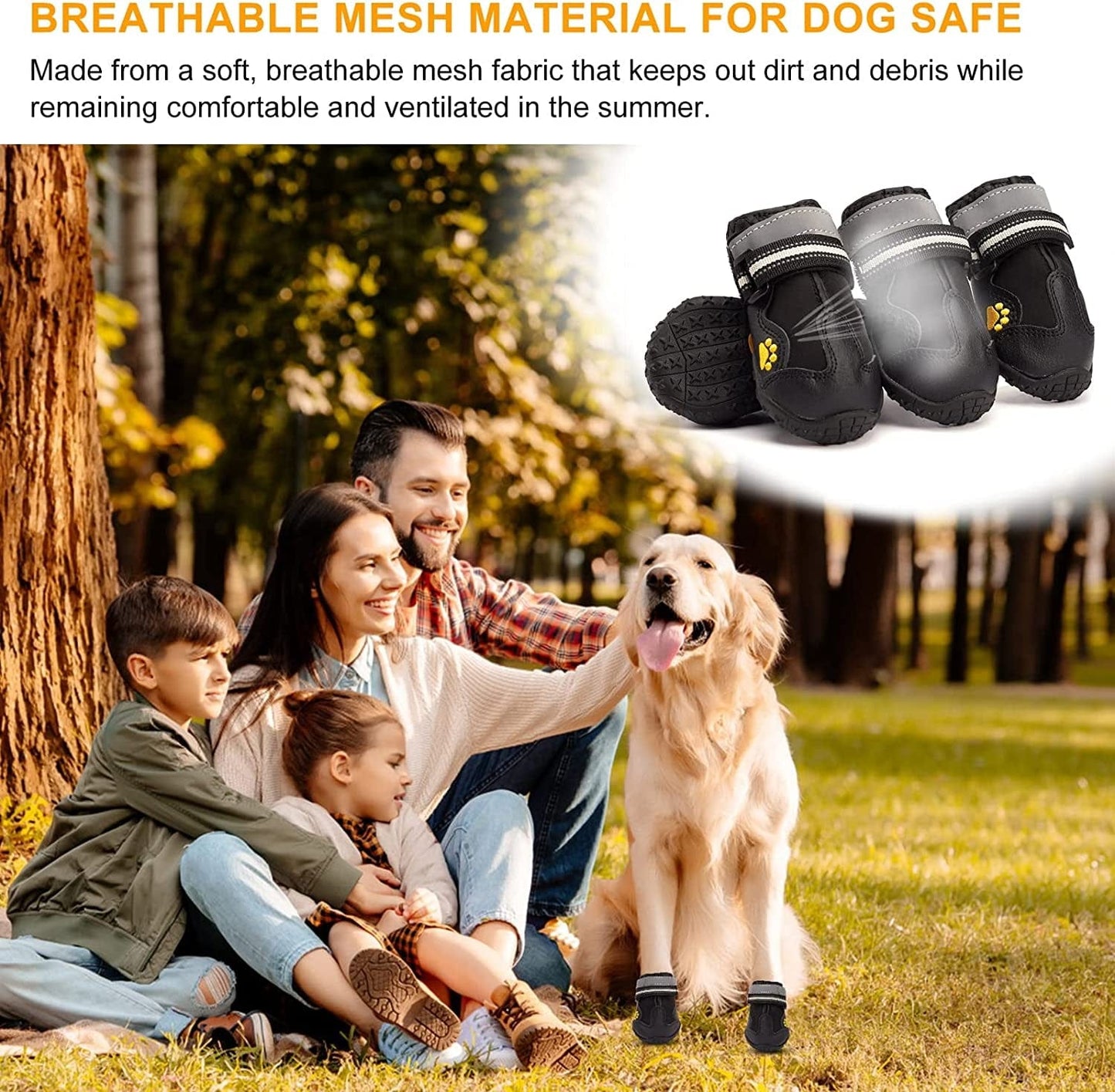 Tasperfed Dog Boots Reflective Breathable Adjustable Waterproof Boots Reflective Non-Slip Soles and Non-Slip Outdoor Dog Shoes for Border Collie Coca Etc. (Size 5) (2.76''L*2.56''W*2.36''H) Animals & Pet Supplies > Pet Supplies > Dog Supplies > Dog Apparel Tasperfed   
