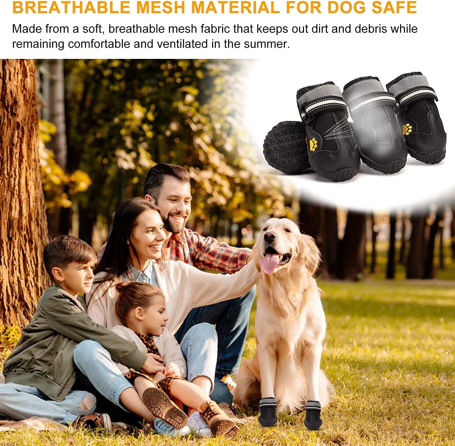 Tasperfed Dog Boots Reflective Breathable Adjustable Waterproof Boots Reflective Non-Slip Soles and Non-Slip Outdoor Dog Shoes for Border Collie Coca Etc. (Size 5) (2.76''L*2.56''W*2.36''H) Animals & Pet Supplies > Pet Supplies > Dog Supplies > Dog Apparel Tasperfed   