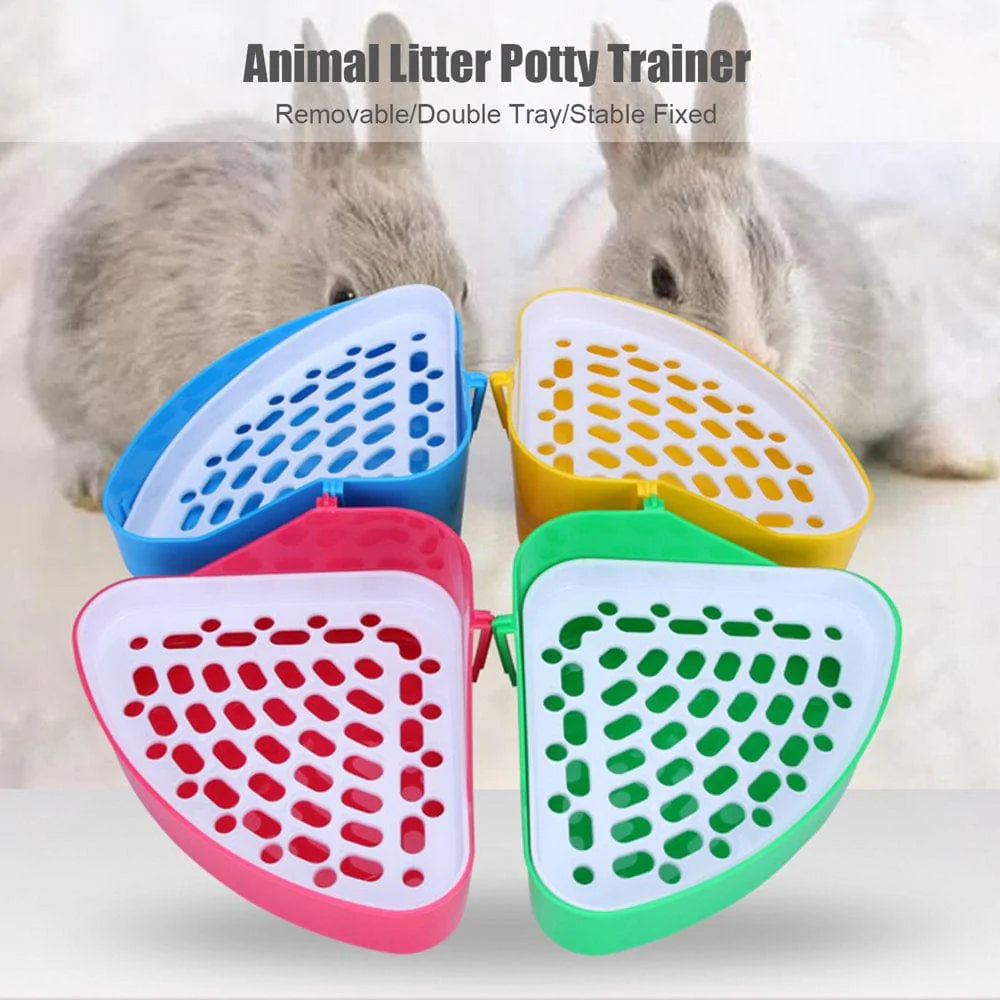 Tickas Animal Litter Potty Trainer Toilet Corner Litter Bedding Box Pet Pan for Baby Chinchillas Small Guinea Pigs Ferret Animals & Pet Supplies > Pet Supplies > Small Animal Supplies > Small Animal Bedding Tickas   