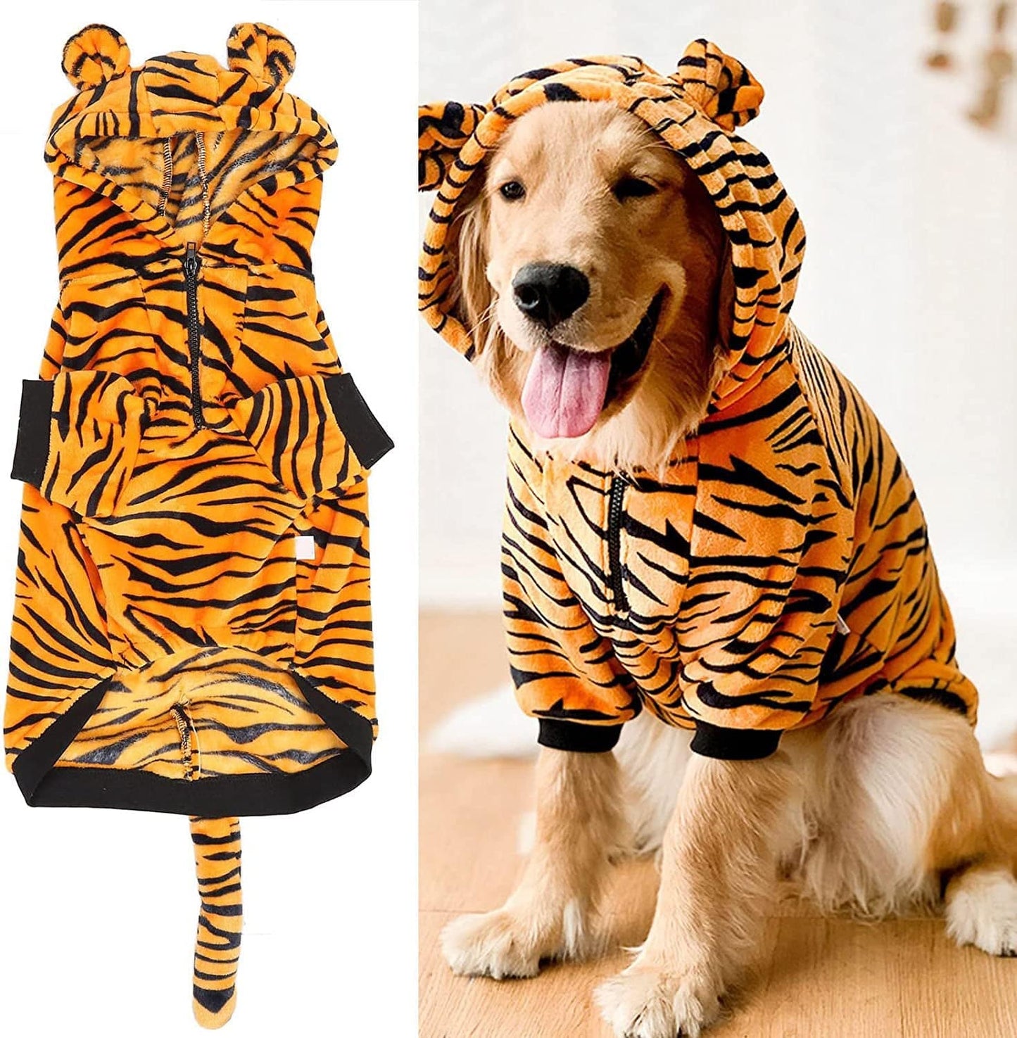 Tiger Stripes Pet Clothes,Fashion Pet Dog Cat Hoodies Pet Clothes Puppy Winter Sweatshirt Warm Sweater Coat Jacket for Puppy Small Medium Large Dogs (6XL) (Size : 6X-Large) Animals & Pet Supplies > Pet Supplies > Dog Supplies > Dog Apparel OVAST   