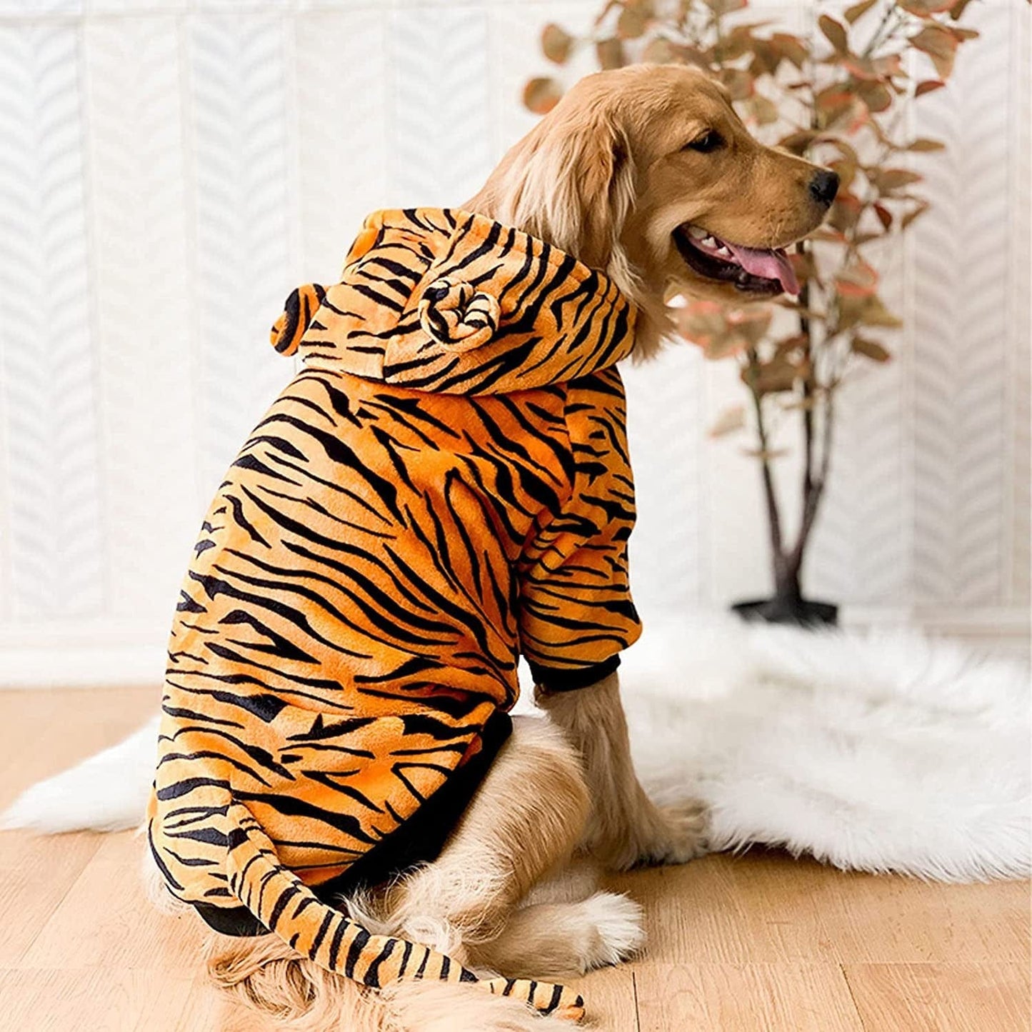 Tiger Stripes Pet Clothes,Fashion Pet Dog Cat Hoodies Pet Clothes Puppy Winter Sweatshirt Warm Sweater Coat Jacket for Puppy Small Medium Large Dogs (6XL) (Size : 6X-Large) Animals & Pet Supplies > Pet Supplies > Dog Supplies > Dog Apparel OVAST   