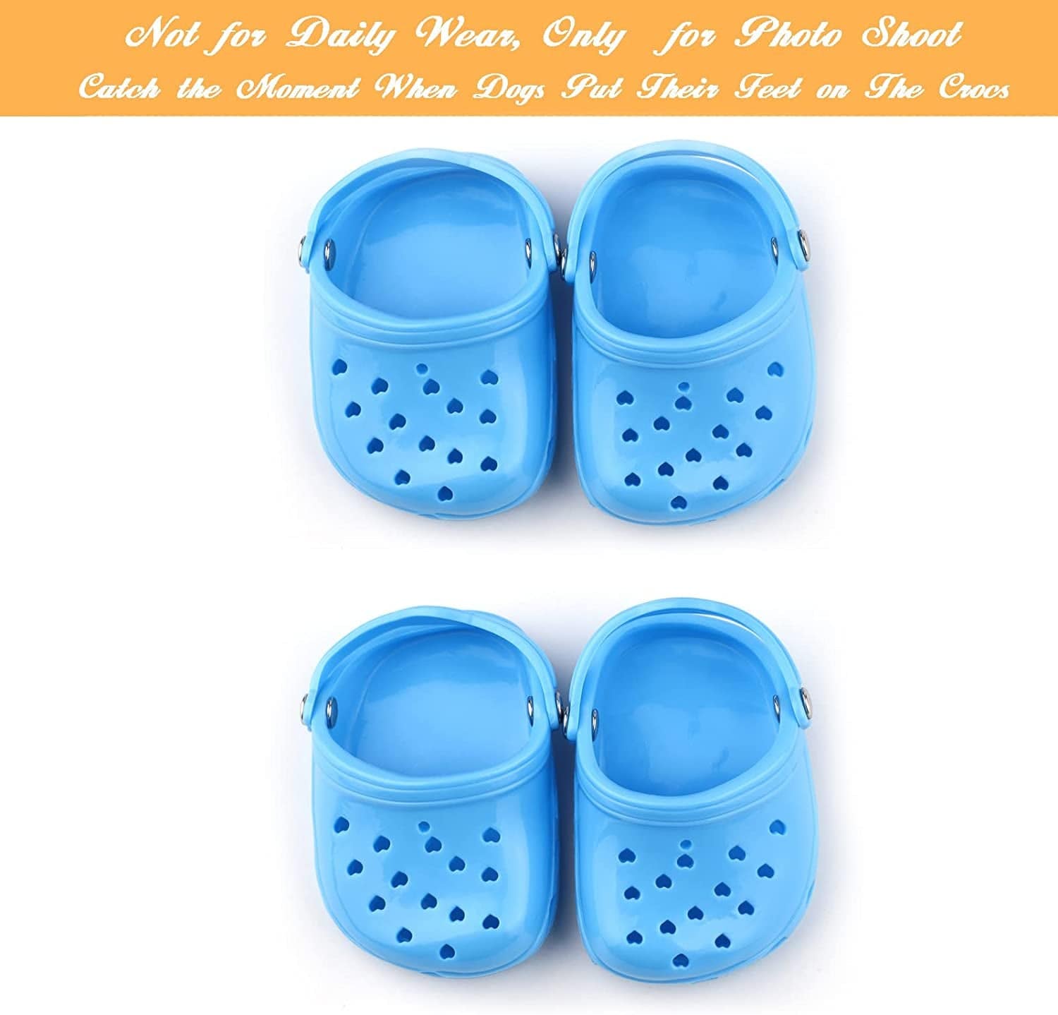 TIktoK Cat Crocs Candy Color Cat Sandals, Pet Decorative Crocs Only for  Cats and Tiny Dogs Photo Shoot. (cyan blue)