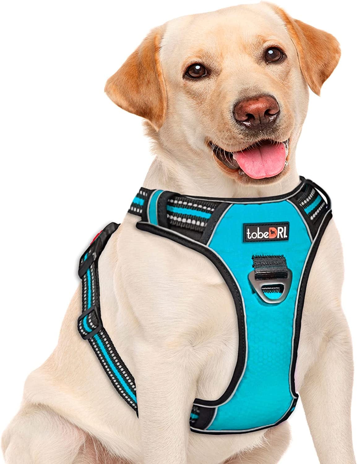 Tobedri No Pull Dog Harness, Adjustable Soft Padded Dog Vest, Reflective No-Choke Pet Oxford Vest with Easy Control Handle for Small Medium Large Dogs Animals & Pet Supplies > Pet Supplies > Dog Supplies > Dog Apparel tobedri Blue Small (Chest girth 17.5"-21") 