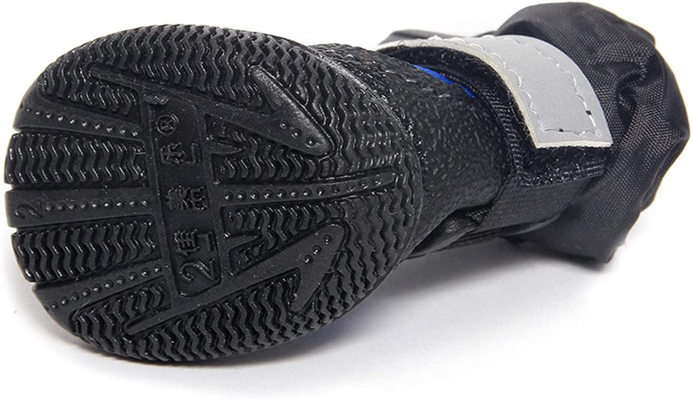 TOOPONE 4Pcs Dog Shoes Reflective Lacing Waterproof Dog Shoes Non-Slip Dog Shoes Four Seasons Outdoor Pet Shoes, Blue (2#) Animals & Pet Supplies > Pet Supplies > Dog Supplies > Dog Apparel TOOPONE   
