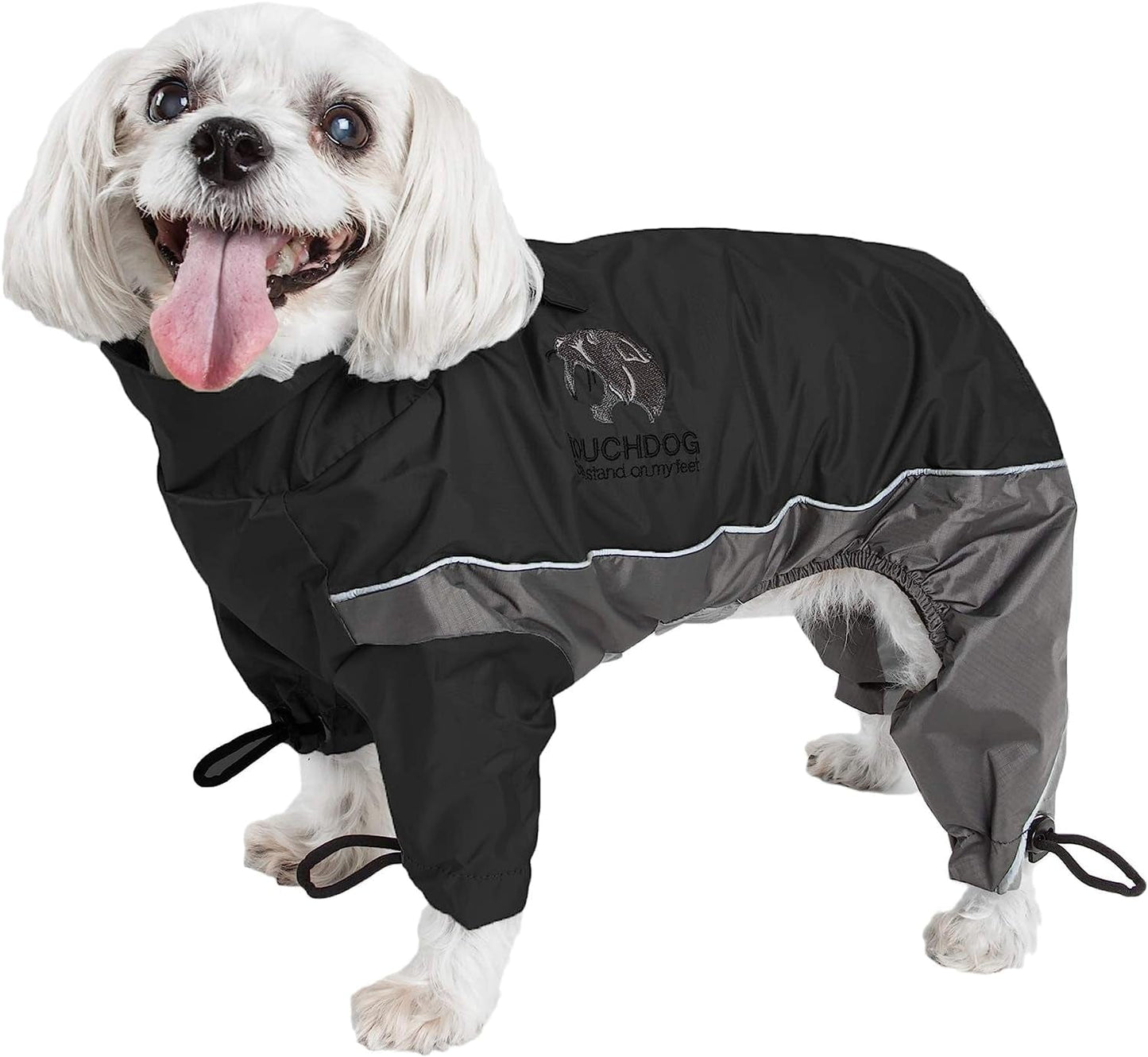 TOUCHDOG 'Quantum-Ice' Full Body Bodied Adjustable and 3M Reflective Pet Dog Coat Jacket W/ Blackshark Technology, Medium, Red, Charcoal Grey Animals & Pet Supplies > Pet Supplies > Dog Supplies > Dog Apparel Pet Life, LLC. Black, Grey 1 XS