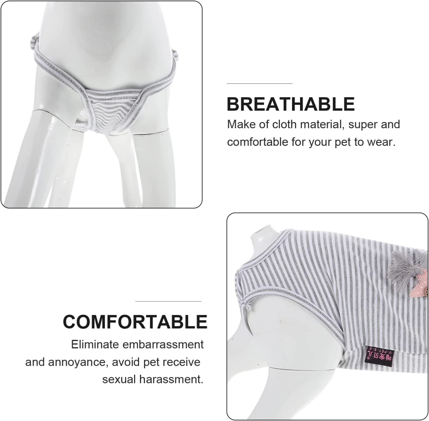 Balacoo with Shorts for Diaper Panties Pet, Male Cotton Dot Underwear – KOL  PET