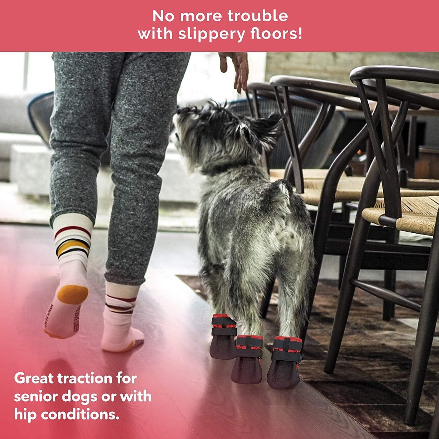Ultra Paws Durable Dog Paw Protector|Dog Boots|Dog Shoes|Red Light Duty Heat, Water Resistant Dog Booties for Hot Pavement for Medium Dogs (Size 6) Animals & Pet Supplies > Pet Supplies > Dog Supplies > Dog Apparel Ultra Paws   
