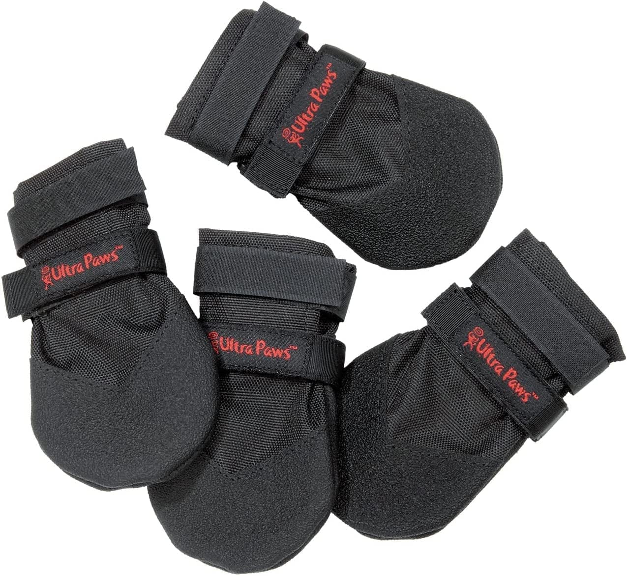 Ultra Paws Durable Dog Paw Protector|Dog Boots|Dog Shoes|Red Light Duty Heat, Water Resistant Dog Booties for Hot Pavement for Medium Dogs (Size 6) Animals & Pet Supplies > Pet Supplies > Dog Supplies > Dog Apparel Ultra Paws Black Size 3 (XS) 