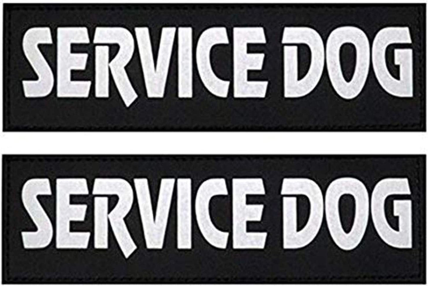 Umisun Removable Dog Patches for Vests & Harness - Reflective / 2" X 6" Large White Letter/2 Pack,Police Animals & Pet Supplies > Pet Supplies > Dog Supplies > Dog Apparel Umisun SERVICE DOG Small (1.5 x 4") 
