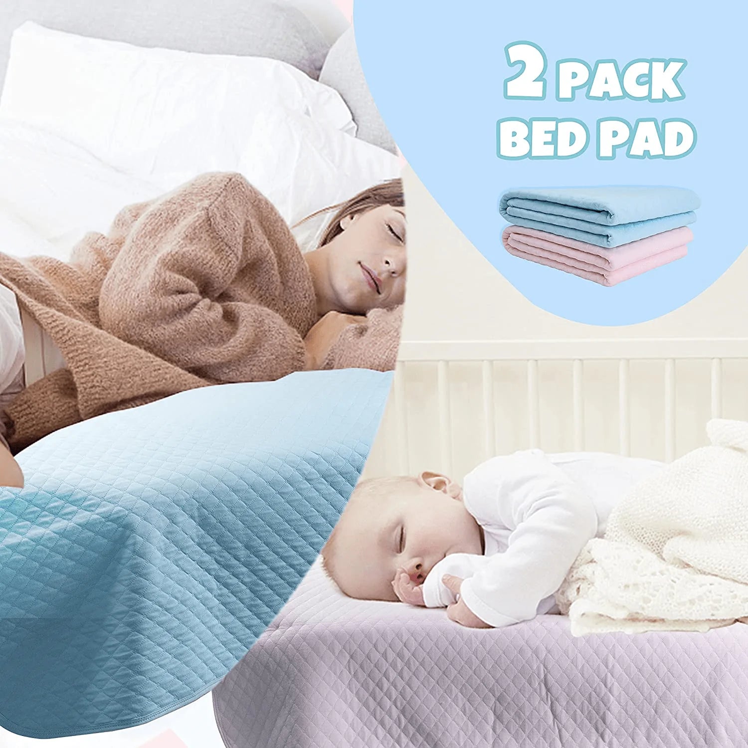 Baby Bed Wetting Pads Toddler Waterproof Bed Pad Washable Mattress