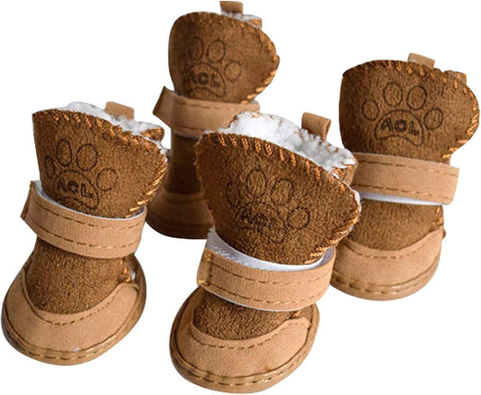 URBEST Dog Boots, Dog Shoes for Small Dogs, Dog Winter Booties (2#, Brown) Animals & Pet Supplies > Pet Supplies > Dog Supplies > Dog Apparel URBEST Brown 2# 