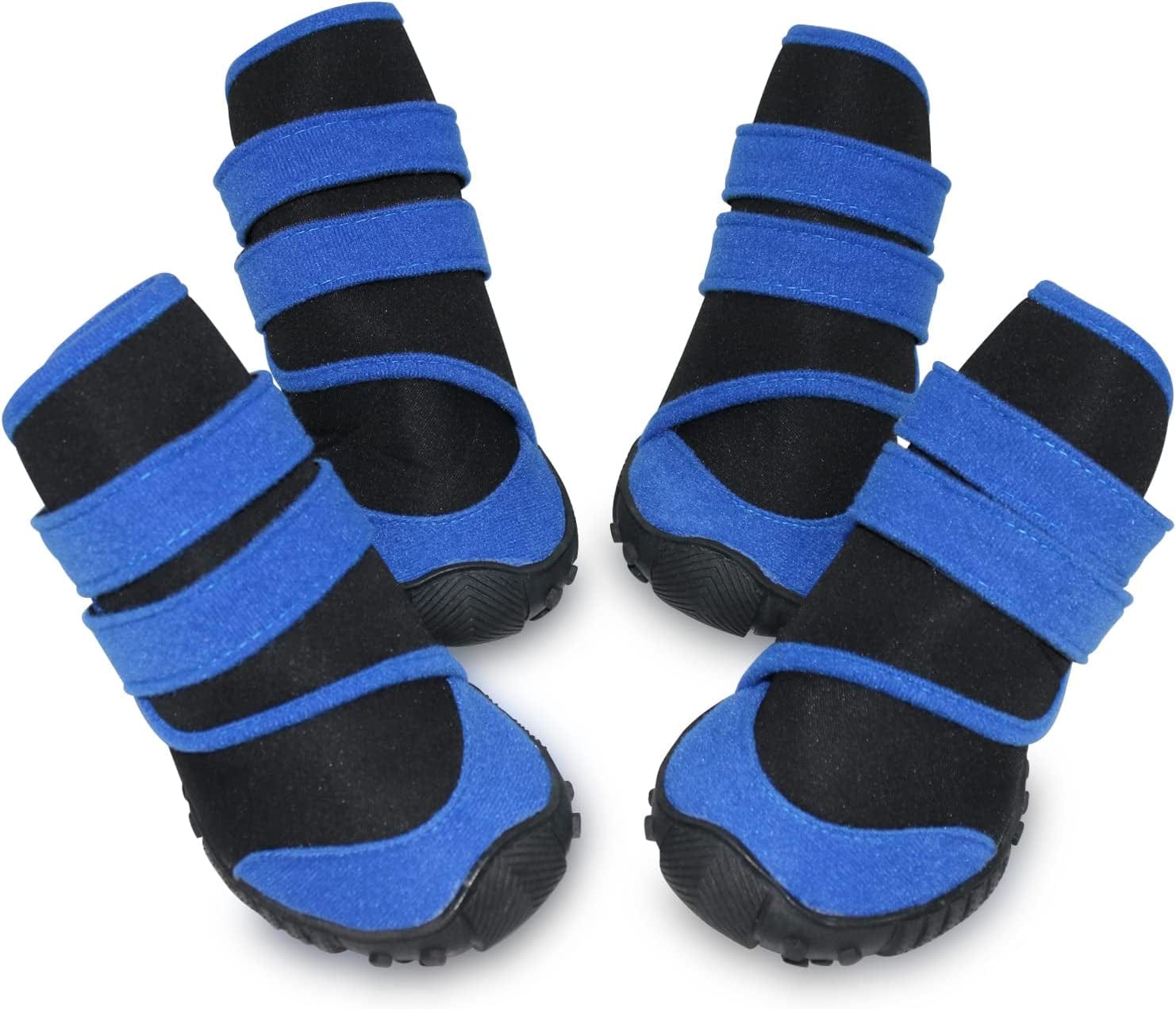 URBEST Dog Shoes, Warm Dog Boots, with Warm Inner Lining, Reflective Durable Cotton Paw Protectors, for Snow Winter Outdoor Booties Pet Paw Protector for Small Medium and Large Dogs (Blue, S) Animals & Pet Supplies > Pet Supplies > Dog Supplies > Dog Apparel URBEST   