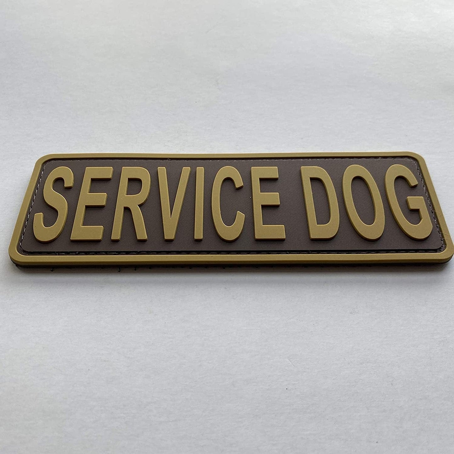 Uuken Service Dog Patch 6X2 Inches Coyote Tan Hook Back K9 Working Dog in Training PVC Military Tactical for Tactical Vest Harness K9 Collar (Coyote Tan, 6"X2") Animals & Pet Supplies > Pet Supplies > Dog Supplies > Dog Apparel uuKen   