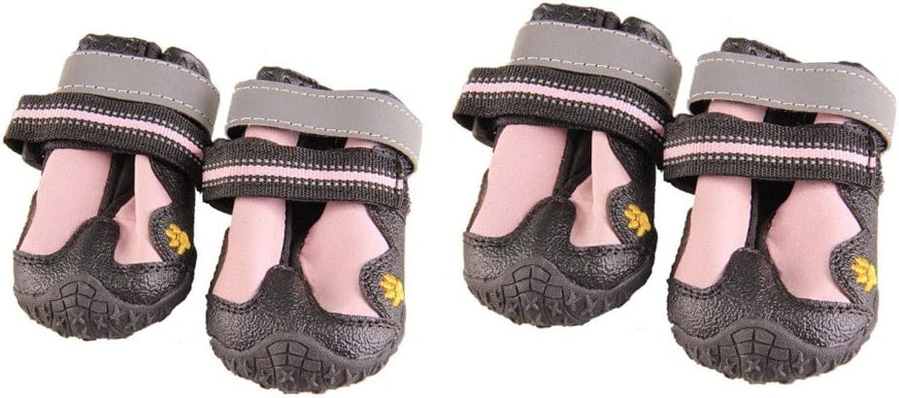 V-Hao Adjustable Dog Boots Non-Slip Tear-Resistence Pet Booties for Dog Waterproof Paw Protectors Durable Dog Hiking Shoes Outdoor Animals & Pet Supplies > Pet Supplies > Dog Supplies > Dog Apparel V-Hao Pink 5 