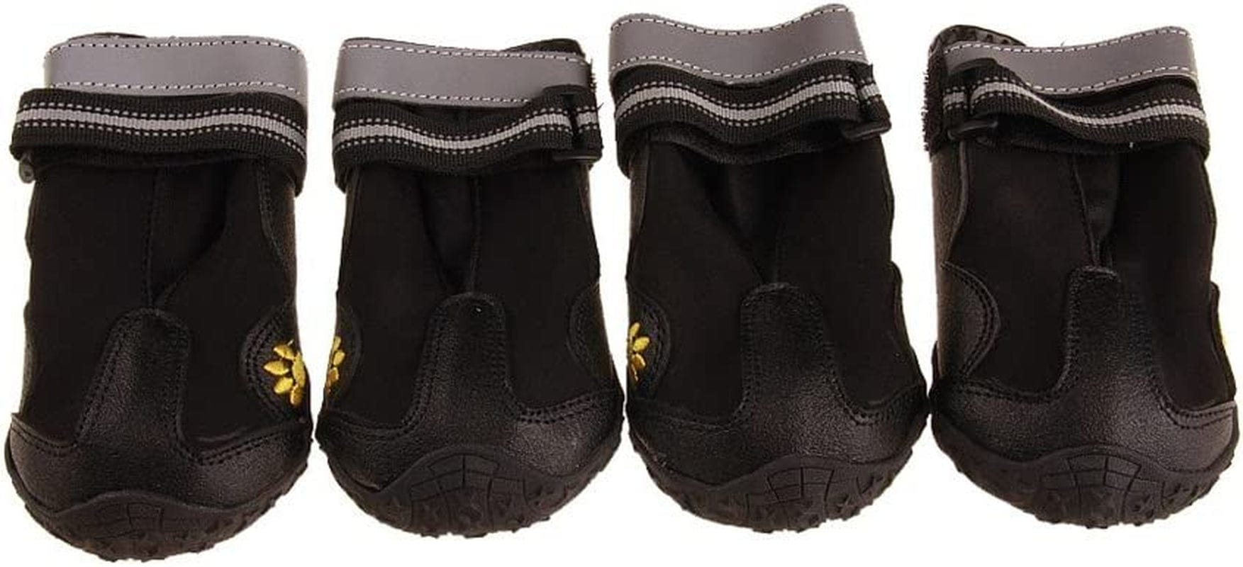 V-Hao Adjustable Dog Boots Non-Slip Tear-Resistence Pet Booties for Dog Waterproof Paw Protectors Durable Dog Hiking Shoes Outdoor Animals & Pet Supplies > Pet Supplies > Dog Supplies > Dog Apparel V-Hao Black 7 