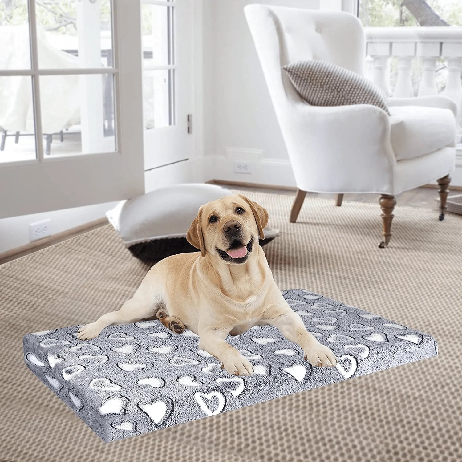 VANKEAN Dog Crate Mat Reversible(Warm and Cool), Stylish Pet Bed Mattress for Dogs, Water Proof Linings, Removable Machine Washable Cover, Firm Support Pet Pad for Small to Xx-Large Dogs, Grey Animals & Pet Supplies > Pet Supplies > Dog Supplies > Dog Beds VANKEAN   