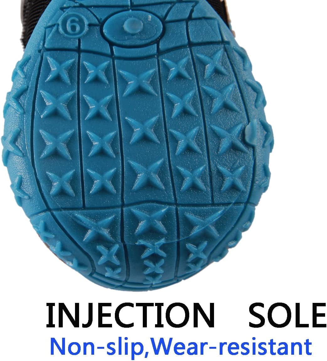 Vecomfy Breathable Mesh Dog Shoes for Small Dogs,4-Boots Summer Hot Pavement Protect Paws Dog Boots,Waterproof Non-Slip Blue,Size 7 Animals & Pet Supplies > Pet Supplies > Dog Supplies > Dog Apparel Yingxu   