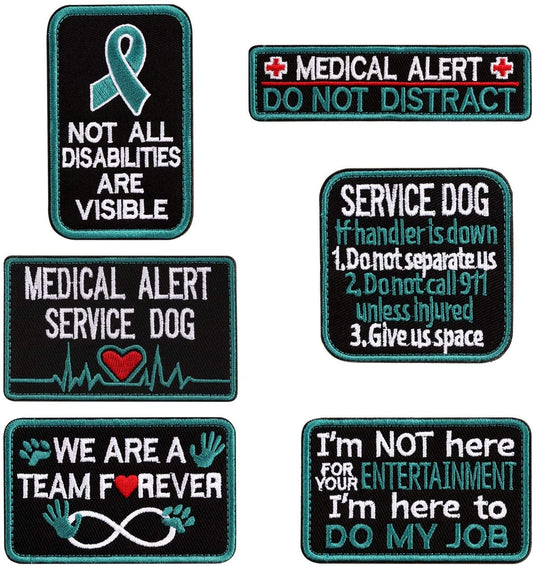 Vevins Service Dog Vest Patches - K9 in Training Hook and Loop Tag - Embroidered Morale Patches for Tactiacl Dog Harness Backpack Animals & Pet Supplies > Pet Supplies > Dog Supplies > Dog Apparel Vevins D  