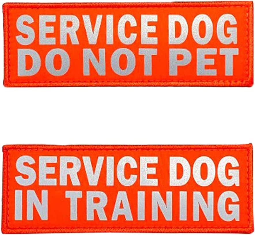 Vevins Service Dog Vest Patches - K9 in Training Hook and Loop Tag - Embroidered Morale Patches for Tactiacl Dog Harness Backpack Animals & Pet Supplies > Pet Supplies > Dog Supplies > Dog Apparel Vevins O-service  