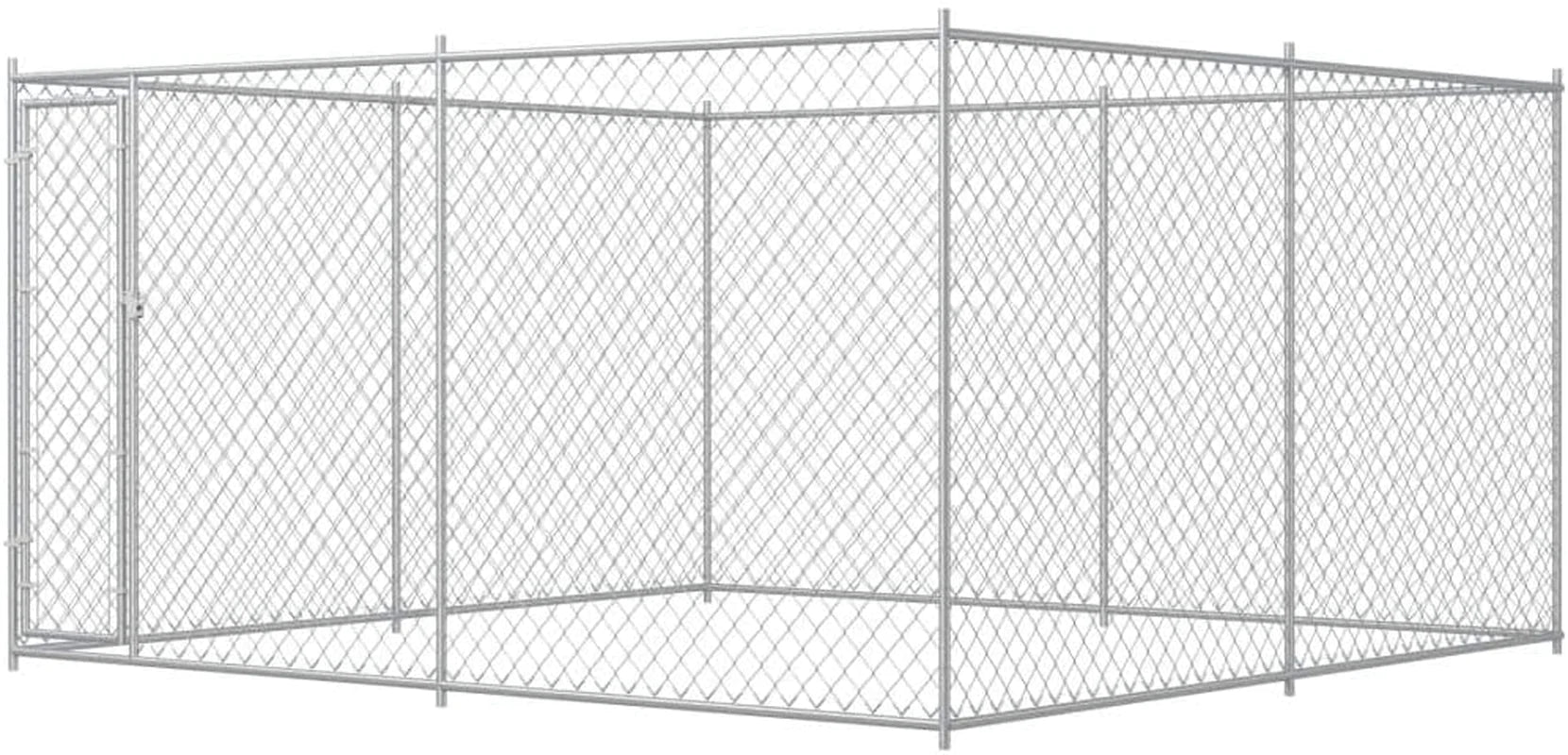 Vidaxl Outdoor Dog Kennel Garden Pet Exercise Playpen Playing Training Exercising Run Cage Play Paradise House Fence 13.1'X13.1'X6.6' Animals & Pet Supplies > Pet Supplies > Dog Supplies > Dog Kennels & Runs vidaXL   