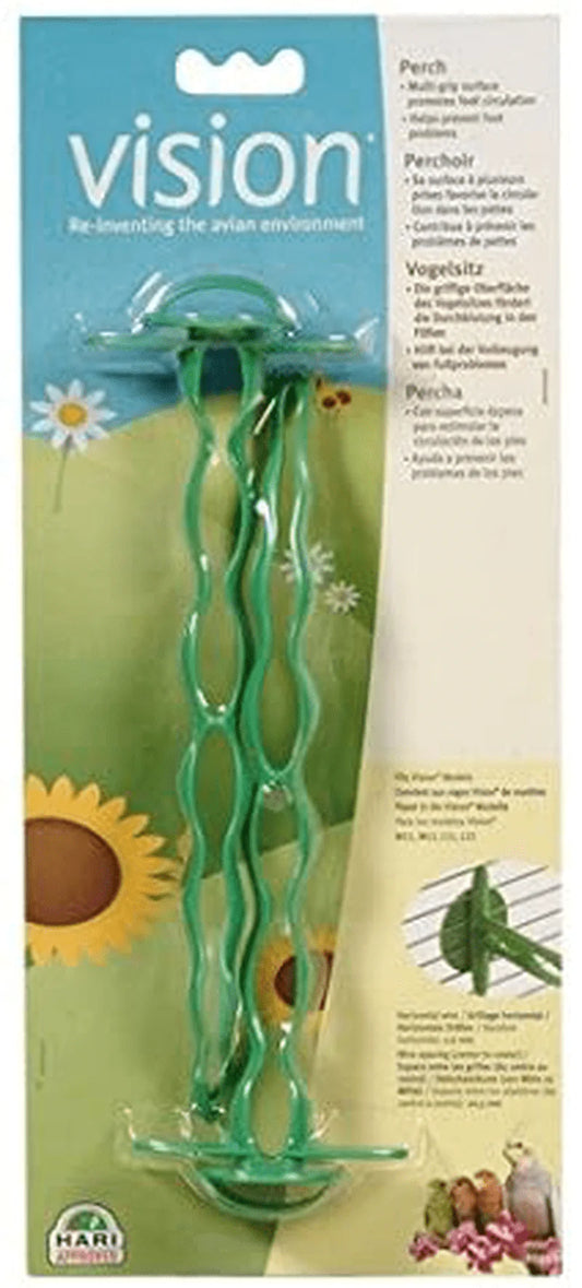 Vision Bird Cage Perch, Parakeet Perch, 2-Pack, Green, 83405 Animals & Pet Supplies > Pet Supplies > Bird Supplies > Bird Cage Accessories Vision   