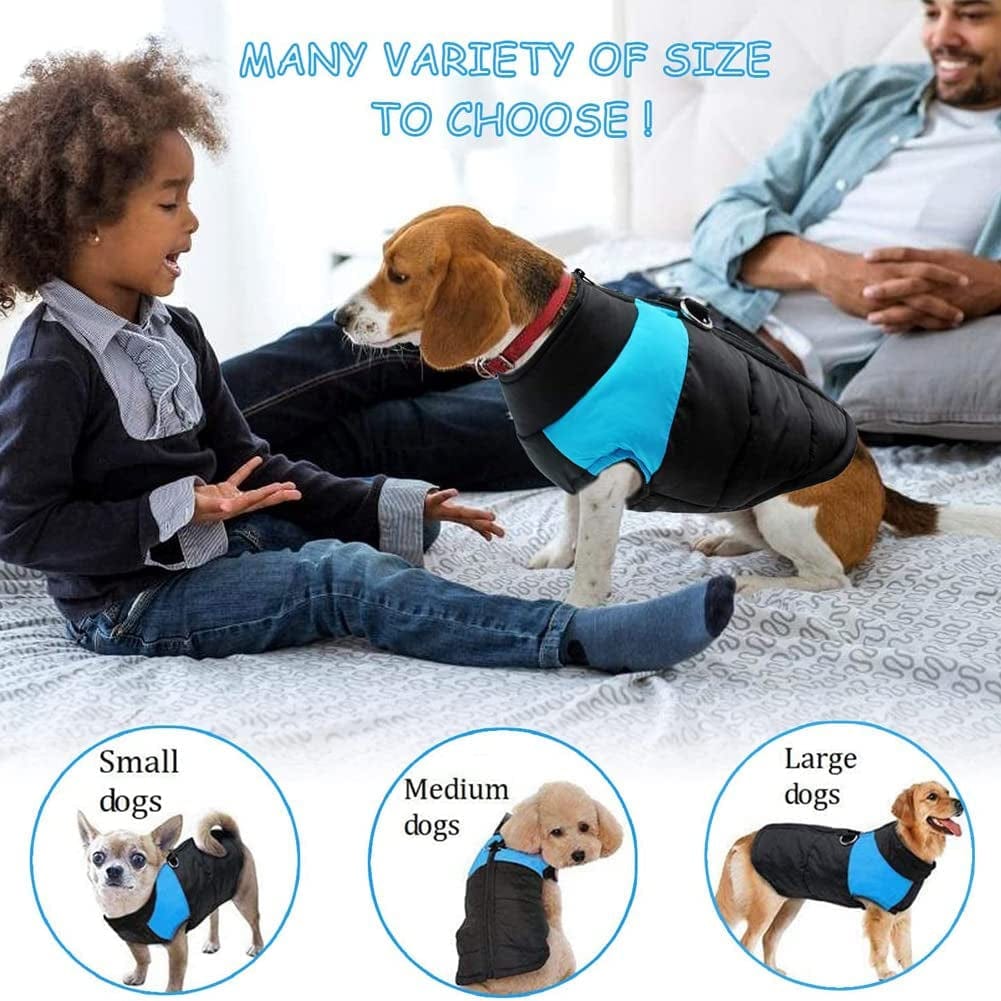 VISVIC Dog Coats Dog Warm Jacket Vest Coat Cold Weather, Pet Winter Clothes for Small Medium Large Dogs, Dog Warm Padded Vest Coat, Zip up Sports Outwear Pet Apparel with Dual D Ring Leash Animals & Pet Supplies > Pet Supplies > Dog Supplies > Dog Apparel shenghuius   
