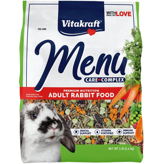 Vitakfraft Menu Premium Rabbit Food - Alfalfa Pellets Blend - Vitamin and Mineral Fortified