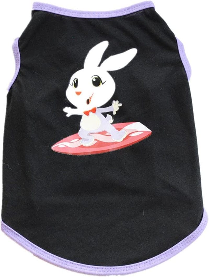 VKVWIV Girl Dog Shirts Easter Dog Clothing Cotton Vest Puppy Costume for Small Dog Medium Dog Sweaters for Male Dogs Animals & Pet Supplies > Pet Supplies > Dog Supplies > Dog Apparel VKVWIV AC-Black X-Small 