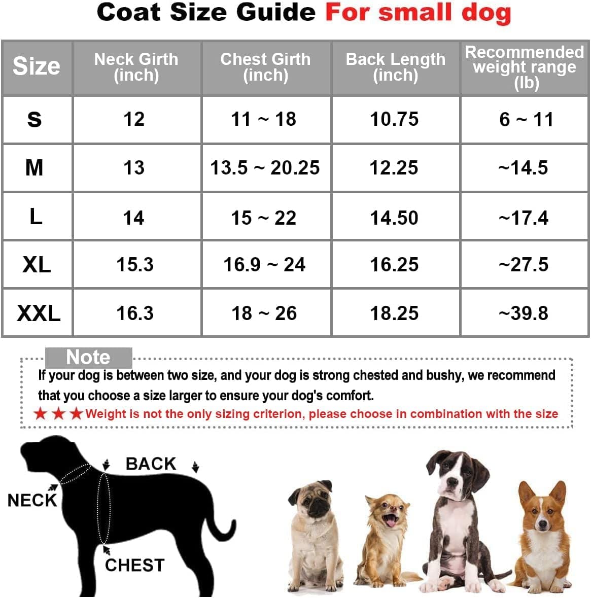 VOOPET Warm Dog Jacket, Snowproof Windproof Waterproof Dog Winter Coat for Cold Weather - Soft Fleece Lining and Warm Thick Padded Dog Snow Coat with Detachable Hood for Puppy Small Medium Dogs Animals & Pet Supplies > Pet Supplies > Dog Supplies > Dog Apparel voopet   