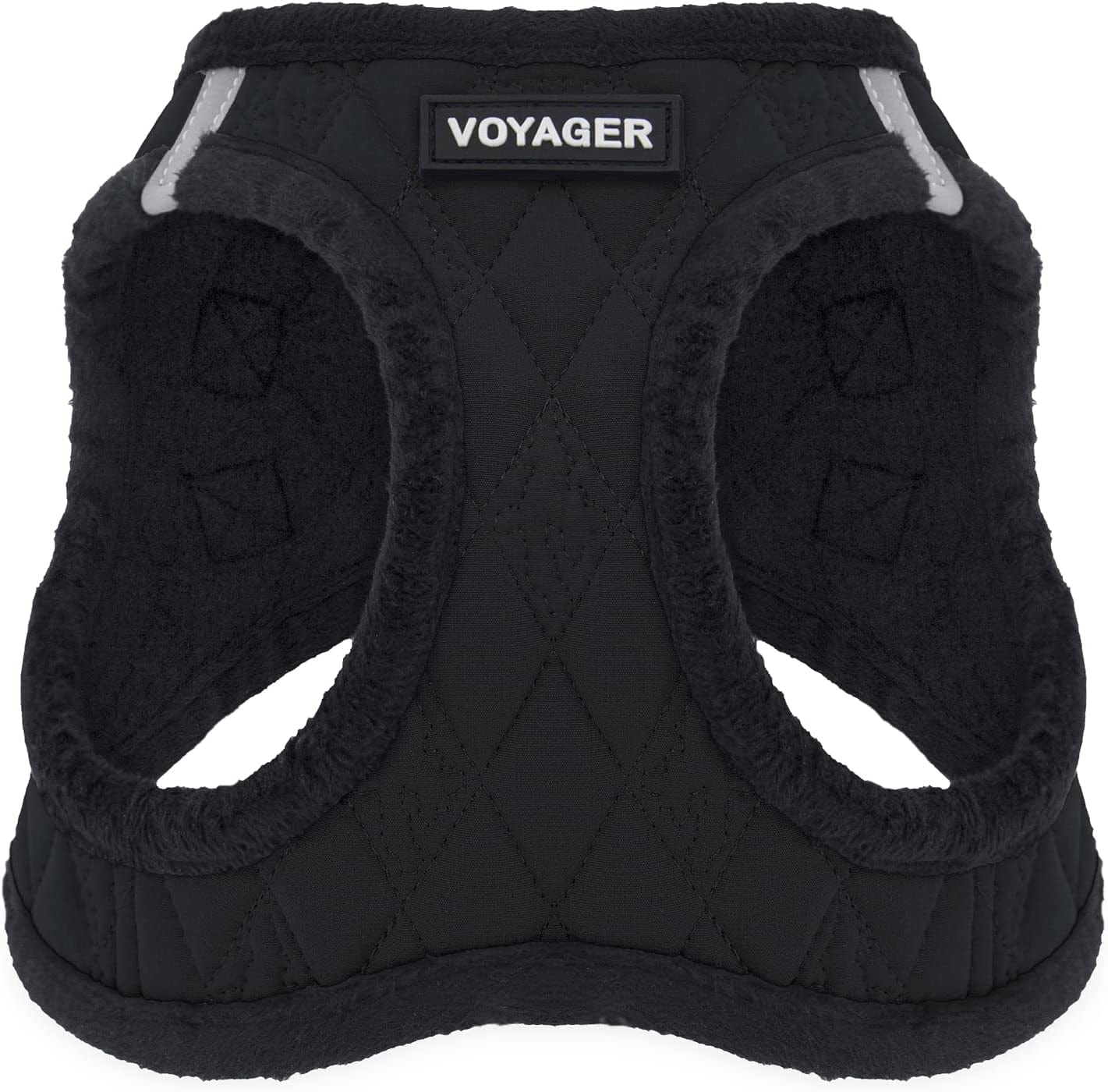 Voyager Step-In Plush Dog Harness – Soft Plush, Step in Vest Harness for Small and Medium Dogs by Best Pet Supplies - Black Plush, S (Chest: 14.5 - 16") Animals & Pet Supplies > Pet Supplies > Dog Supplies > Dog Apparel Best Pet Supplies Black Plush S (Chest: 14.5 - 16") 