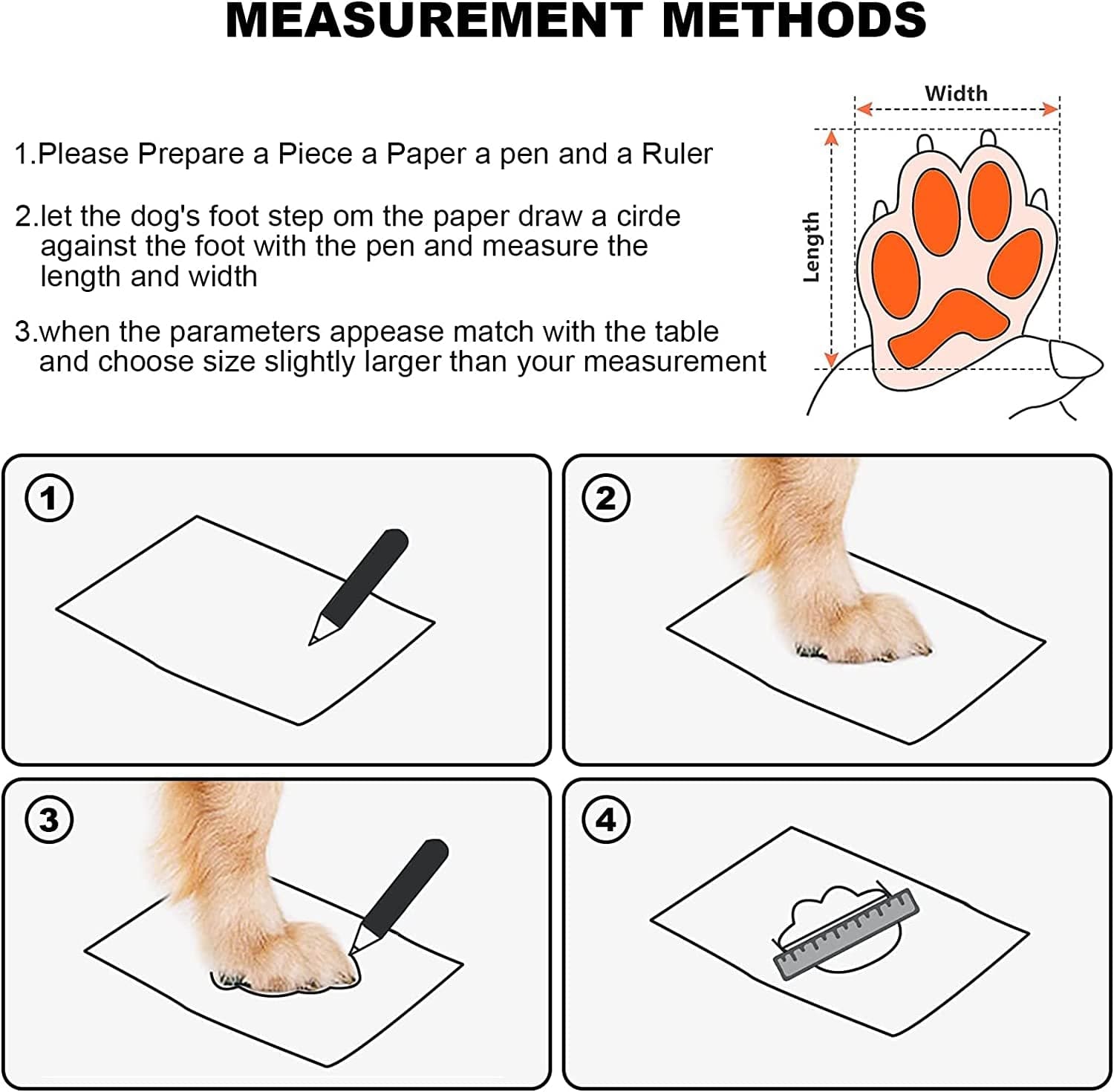 Warm Dog Boots Winter Beacon Pet Dog Shoes 4Pcs, Fleece Lined Dog Shoes with Drawstring, Dog Snow Boots Anti-Slip Rugged Sole - Reflective Dog Booties for Small Medium Large Dogs (Orange #1) Animals & Pet Supplies > Pet Supplies > Dog Supplies > Dog Apparel Beacon Pet   