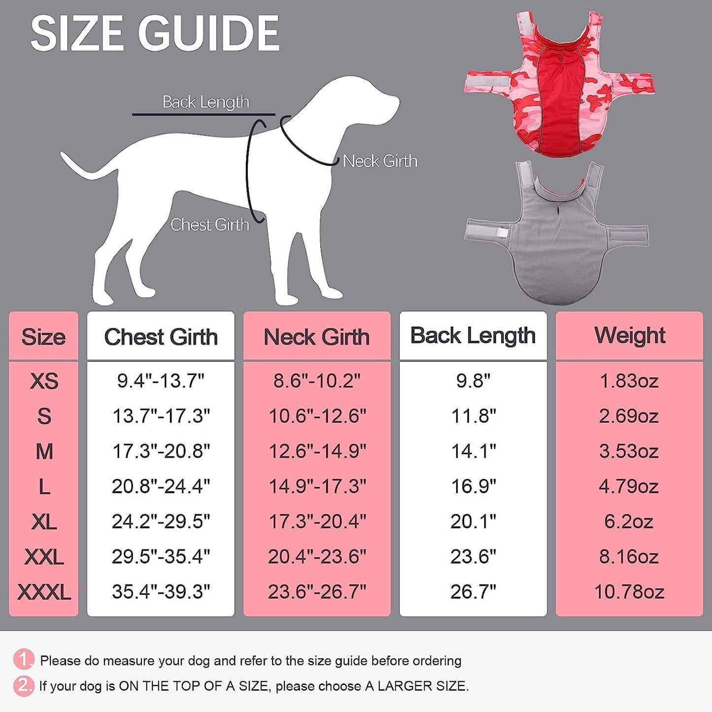 Warm Dog Jacket Reversible Fleece Winter Dog Vest for Cold Weather, Waterproof Windproof Dog Winter Coat Reflective with Magic Strip&Furry Collar for Small Medium Large Breeds Dogs Puppies Cat Pet Animals & Pet Supplies > Pet Supplies > Dog Supplies > Dog Apparel Nanaki   
