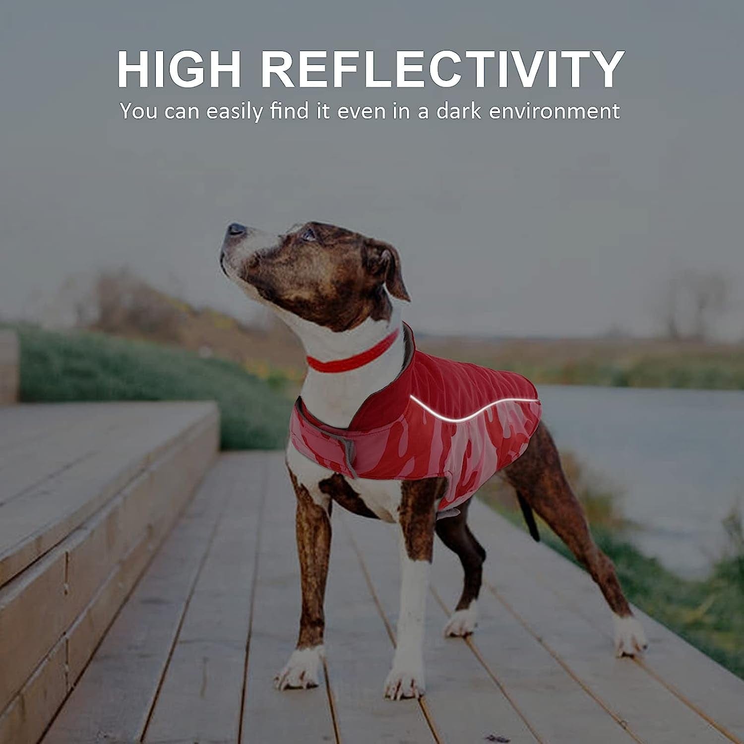 Warm Dog Jacket Reversible Fleece Winter Dog Vest for Cold Weather, Waterproof Windproof Dog Winter Coat Reflective with Magic Strip&Furry Collar for Small Medium Large Breeds Dogs Puppies Cat Pet Animals & Pet Supplies > Pet Supplies > Dog Supplies > Dog Apparel Nanaki   