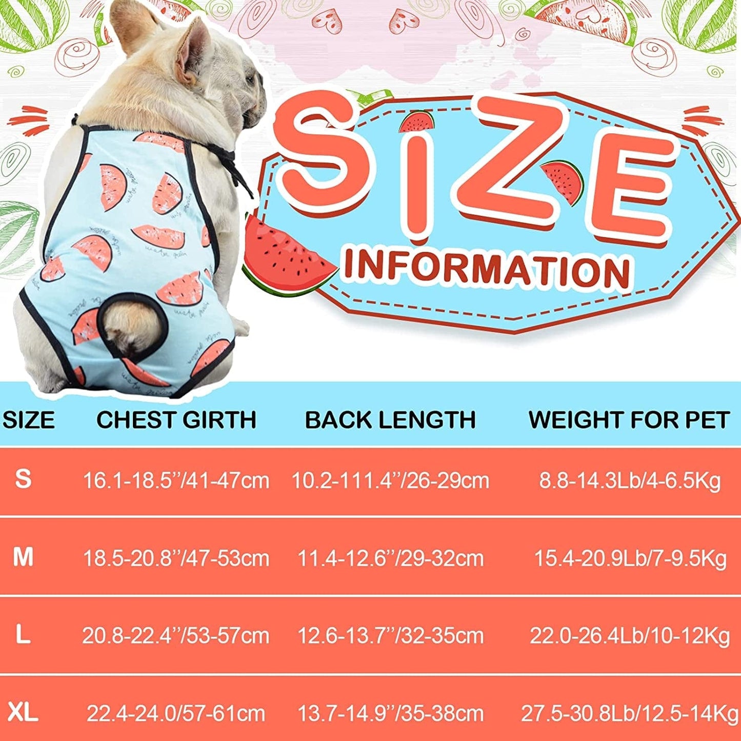 Washable Dog Diaper Jumpsuit Female Summer Spring, Soft Cotton Sanitary Pantie with Adjustable Suspender for Girl Dog Puppy, Reusable Doggies Period Pants Incontinence Small Medium Dogs Pet Underwear Animals & Pet Supplies > Pet Supplies > Dog Supplies > Dog Apparel PUMYPOREITY   