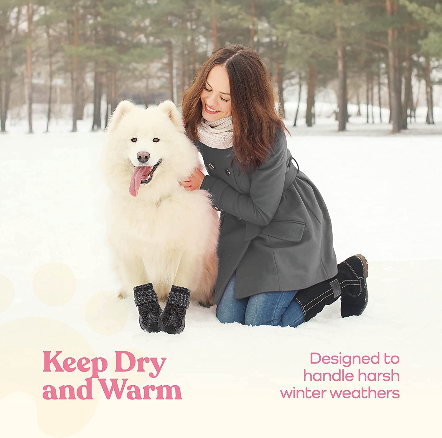 Waterproof Dog Shoes - Stylish Designed Shoes for Dogs - Dog Boots with Non-Slip Rubber Bottom Protects Paw from Hot or Cold Pavement, Dog Booties with Reflective Straps for Dogs Safety, Puppy Shoes. Animals & Pet Supplies > Pet Supplies > Dog Supplies > Dog Apparel PitPet   