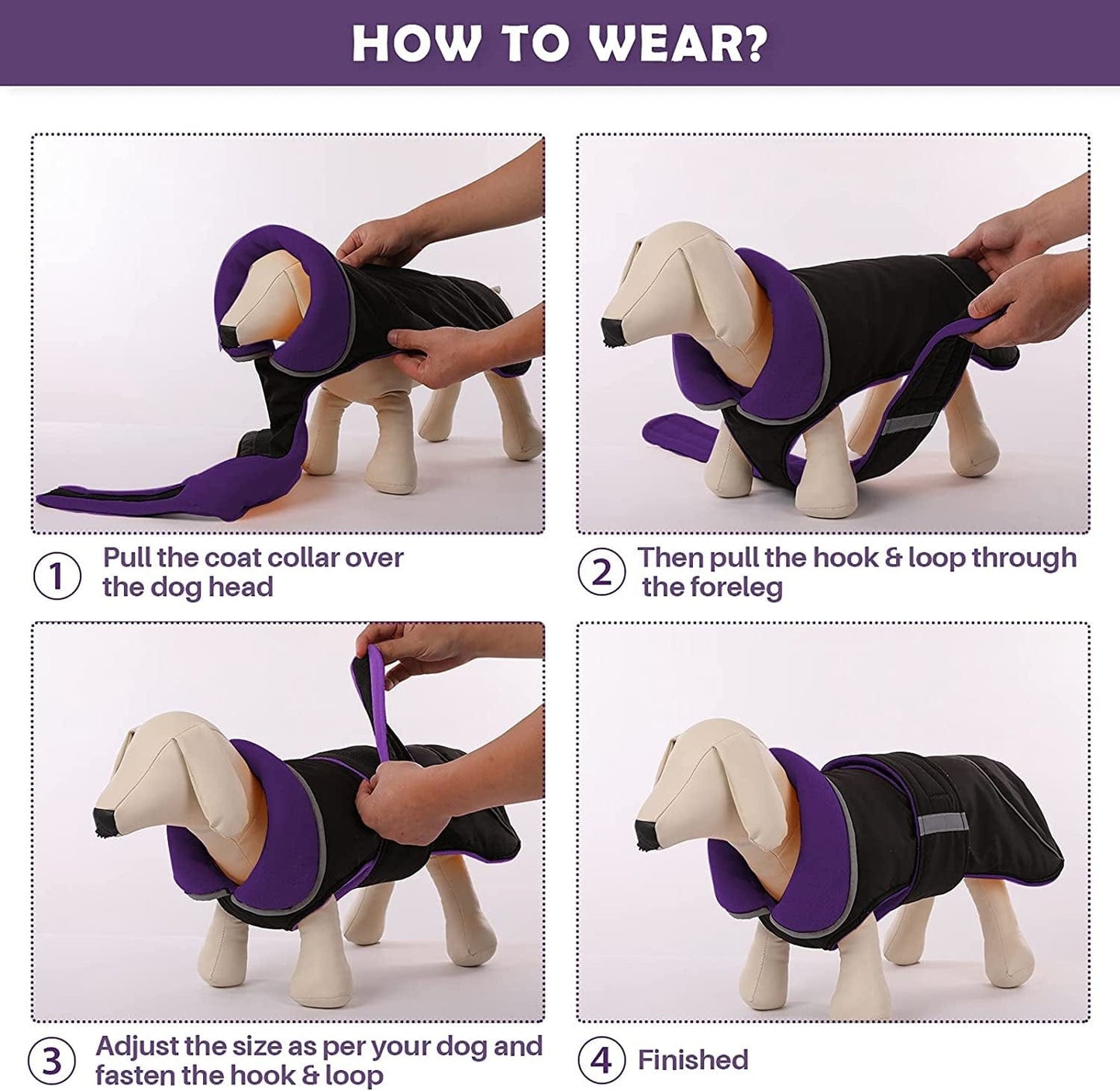 Waterproof Reversible Warm Fleece Lining Dog Winter Jacket Cold Weather Vest Clothes Coats for Small Medium Large Dogs, Adjustable Padded Thick Dog Apparel with Reflective Stripe for Outdoor Hiking Animals & Pet Supplies > Pet Supplies > Dog Supplies > Dog Apparel Yagamii   