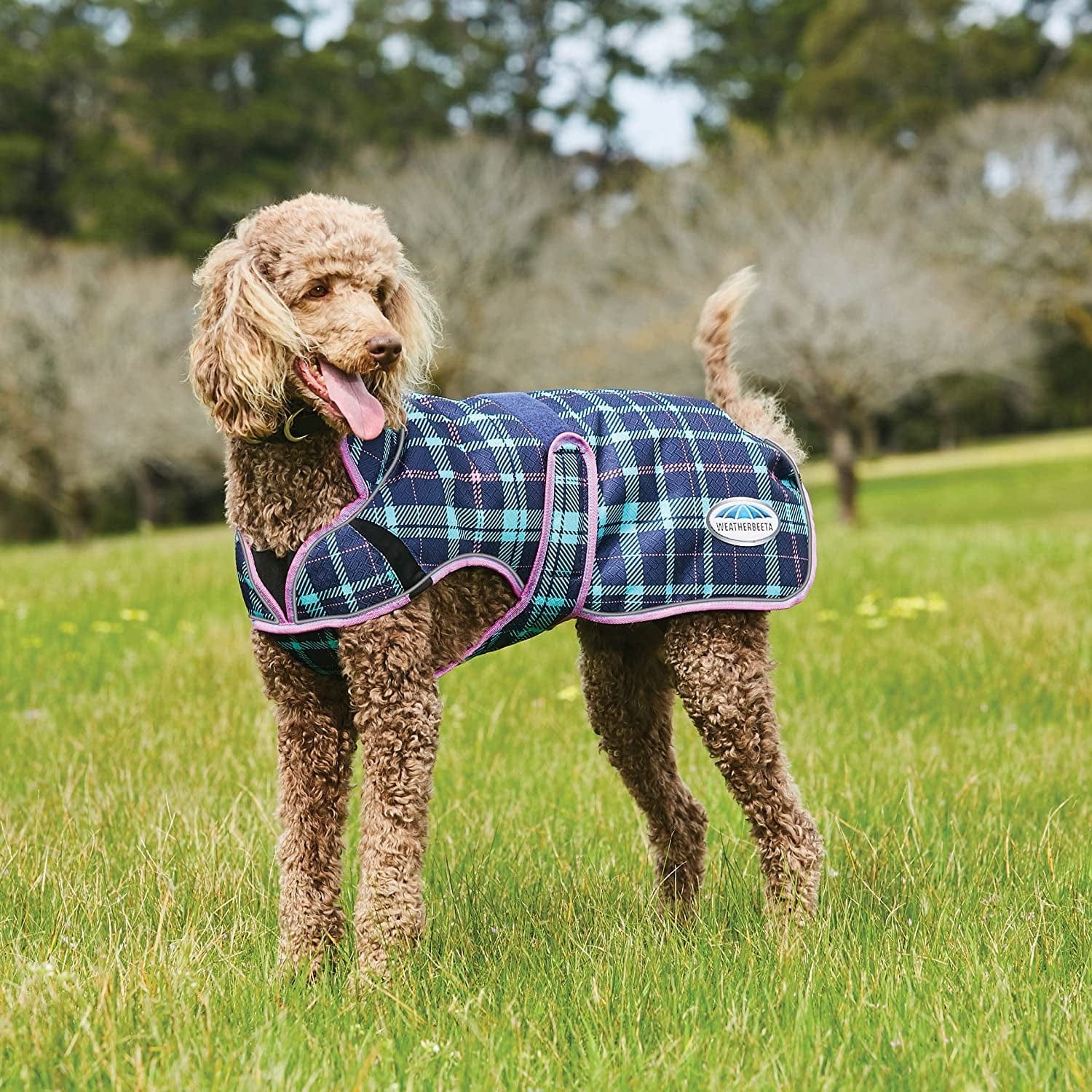 Weatherbeeta Comfitec Premier Free Parka Deluxe Dog Coat Medium - Maroon/Grey/White - 24" Animals & Pet Supplies > Pet Supplies > Dog Supplies > Dog Apparel Weatherbeeta Navy/Light Blue/Purple Plaid 10" 