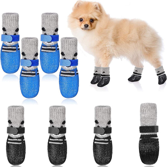 Weewooday 2 Sets Dog Cat Boots Shoes Socks Waterproof Dog Shoes Rain Snow Dog Booties Anti-Slip Dog Sock Shoes with Adjustable Drawstring for Small Puppy (S) Animals & Pet Supplies > Pet Supplies > Dog Supplies > Dog Apparel Weewooday S  