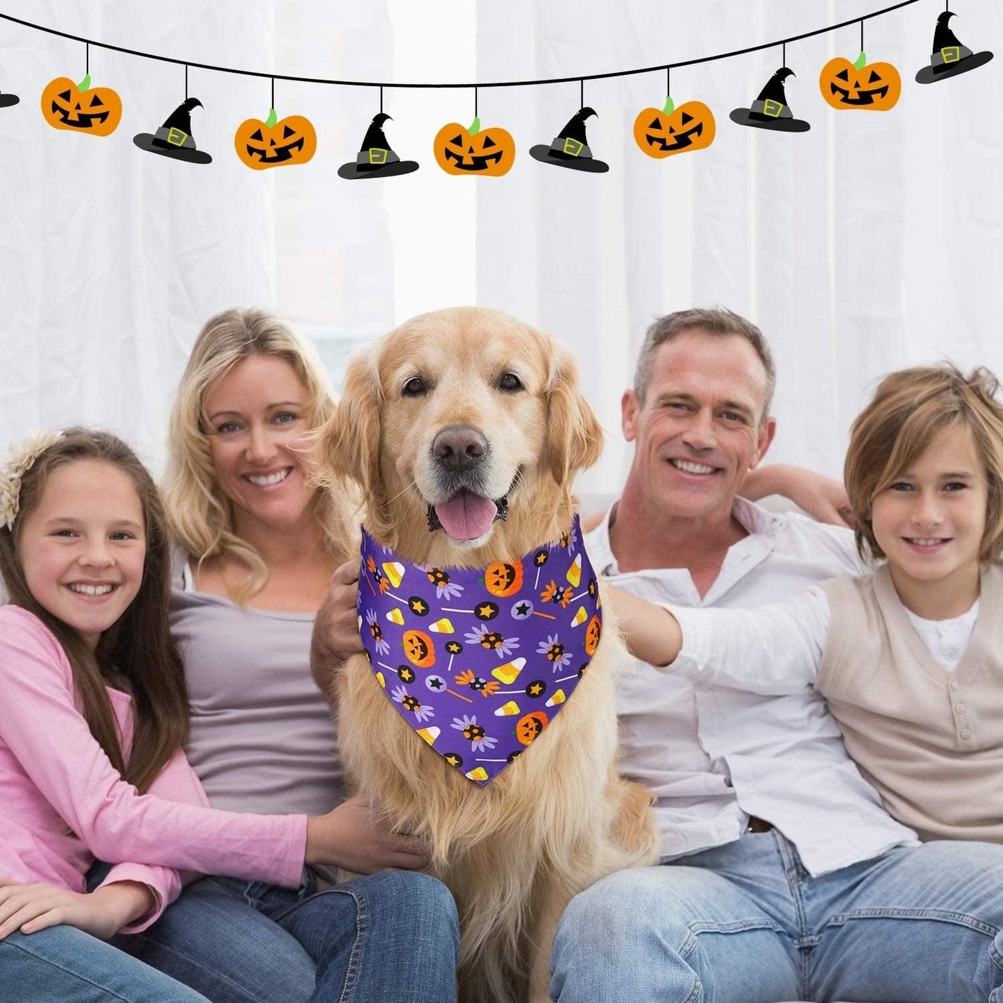 Weewooday 3 Pieces Halloween Dog Bandanas Reversible Dog Scarf Washable Triangle Pet Bibs Soft Pet Neckerchief Including Pumpkin Ghost Candy Bat Pattern Animals & Pet Supplies > Pet Supplies > Dog Supplies > Dog Apparel Weewooday   