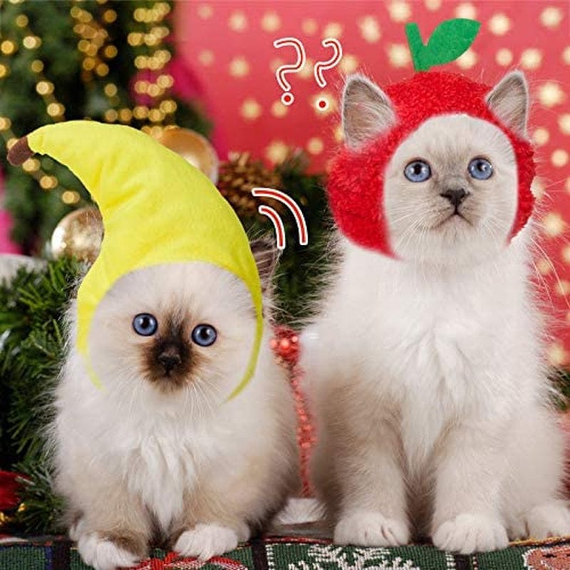 Weewooday 5 Pieces Cat Hat Cat Costume Bunny Hat with Ears Funny Banana Pineapple Cat Hat for Cats and Small Dogs Kitten Puppy Party Costume Accessory Headwear(Cute Style) Animals & Pet Supplies > Pet Supplies > Dog Supplies > Dog Apparel Weewooday   