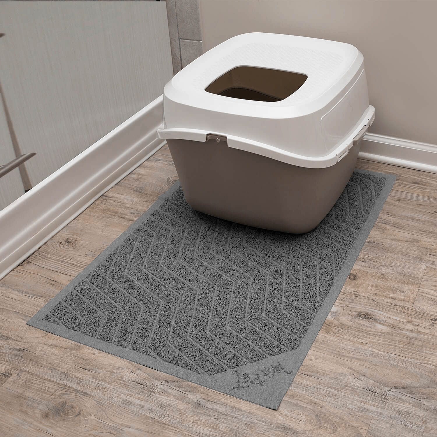 Wepet Cat Litter Mat, Kitty Litter Trapping Mesh Mat, 35 X 23 Inch Large, Premium Durable PVC Rug, No Phthalate, Urine Waterproof, Easy Clean, Washable, Scatter Control, Litter Box Carpet Animals & Pet Supplies > Pet Supplies > Cat Supplies > Cat Litter Box Mats WePet   