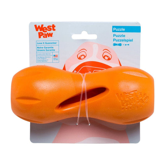 West Paw Zogoflex Qwizl Large 6.5" Dog Toy Tangerine Animals & Pet Supplies > Pet Supplies > Dog Supplies > Dog Toys West Paw L Tangerine 