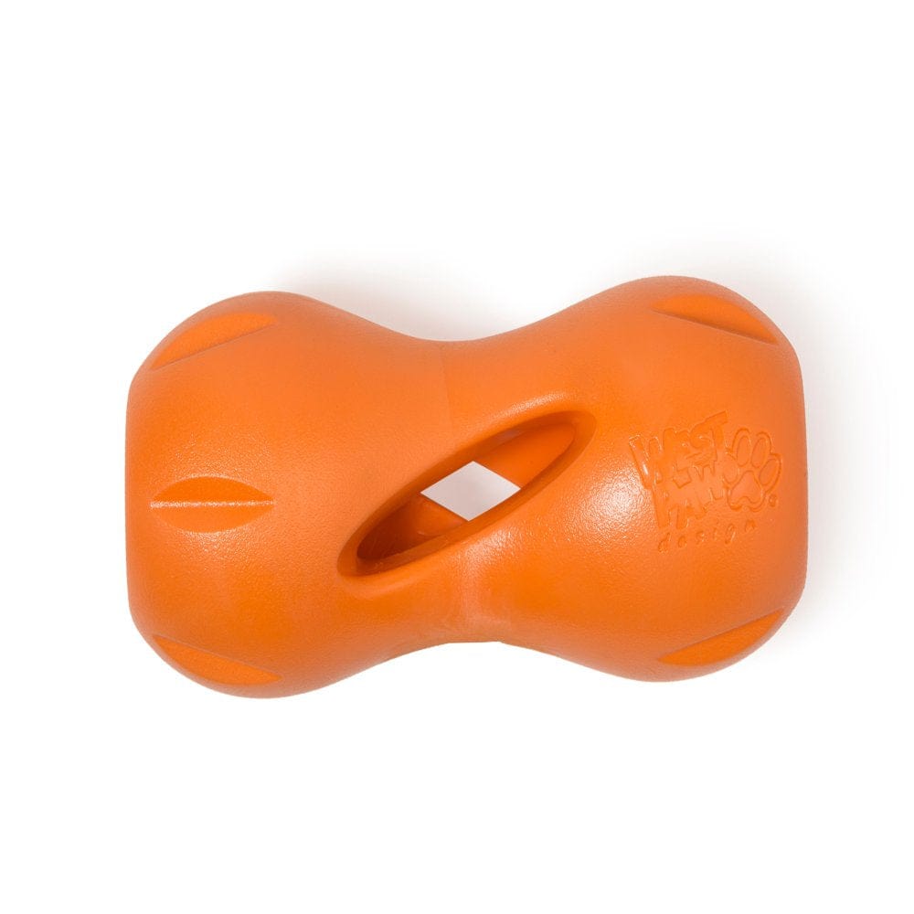 West Paw Zogoflex Qwizl Large 6.5" Dog Toy Tangerine