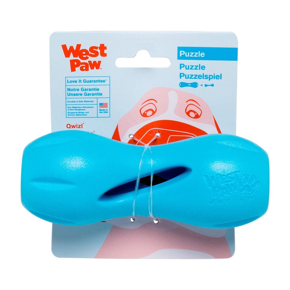 West Paw Zogoflex Qwizl Large 6.5" Dog Toy Tangerine Animals & Pet Supplies > Pet Supplies > Dog Supplies > Dog Toys West Paw S Aqua 