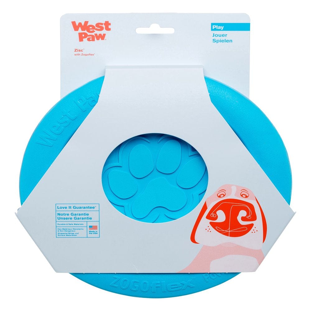 West Paw Zogoflex Zisc Large 8.5" Dog Toy Aqua Animals & Pet Supplies > Pet Supplies > Dog Supplies > Dog Toys West Paw   